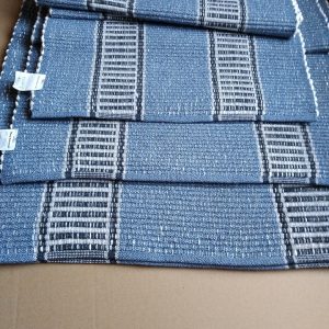vzor nite sivomodré so sivými pruhmi – šírka 70cm