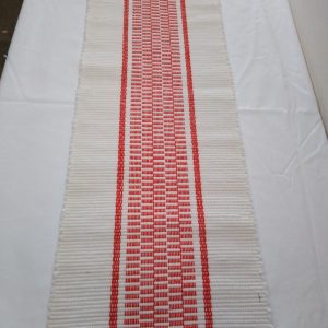 bielo-červená štóla š. 36 cm vzor nite
