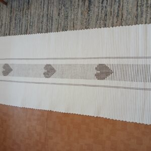 vytkávaný koberček 3 srdiečka š.65 cm
