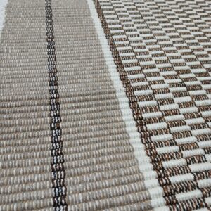 vzor nite š. 62 cm, hnedé kocky s hnedým prúžkom